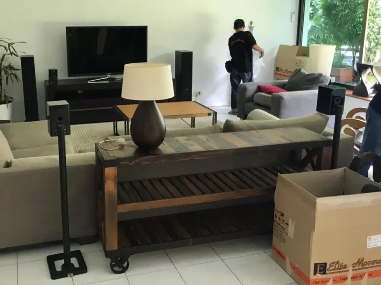 Elite Movers team getting customer's house ready for a move